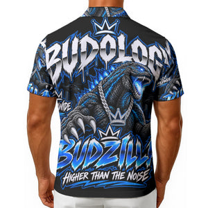 All-Over Print Men's Hawaiian Shirt With Button Closure