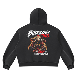 WOLF IN SHEEP CLOTHING Unisex Vintage Wash Boxy Fleece Hoodie
