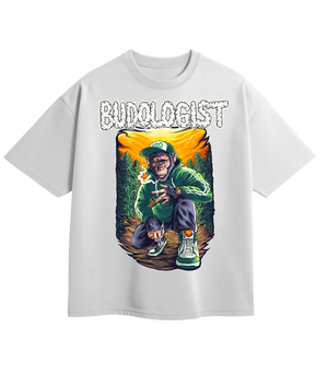 🦍🌲💨 Product Title:  The Budologist – West Coast Wisdom Tee (NO BACKS)