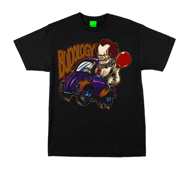🚐🤡💨 Product Title:  Clownit Bus Trip – VW Vibes Tee