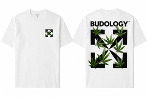 BUDOLOGY™ “Grown Different” White Tee – Small Chest / Bold Back Graphic