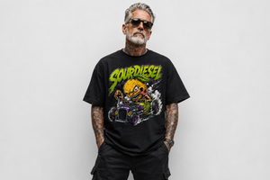 🍋🚗💨 Product Title:  Sour Diesel – Mad Lemon Rat Rod Tee