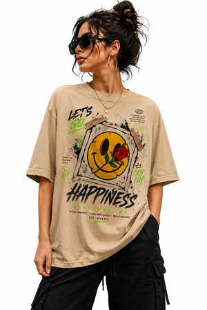 Happiness ain’t perfect — it’s patched up and still smiling.
