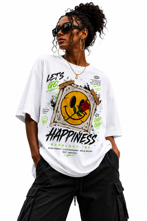 Happiness ain’t perfect — it’s patched up and still smiling.