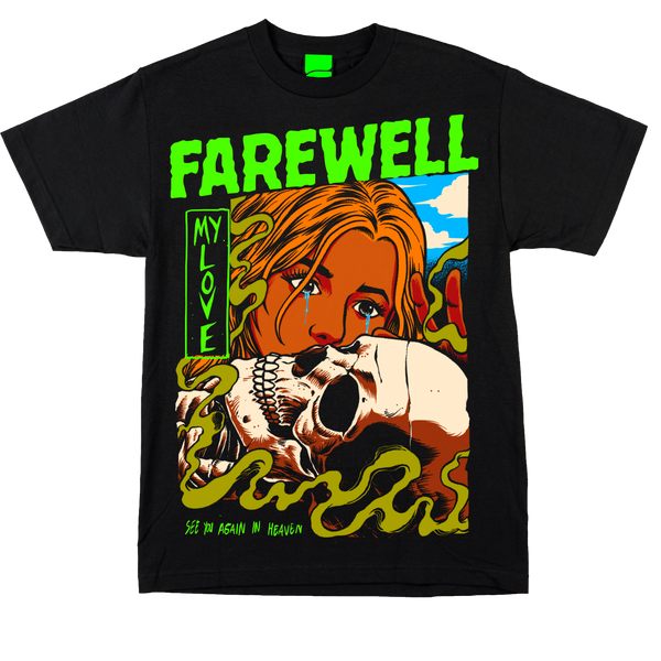 💔💀💋 Product Title:  Farewell My Love – Love Never Dies Tee