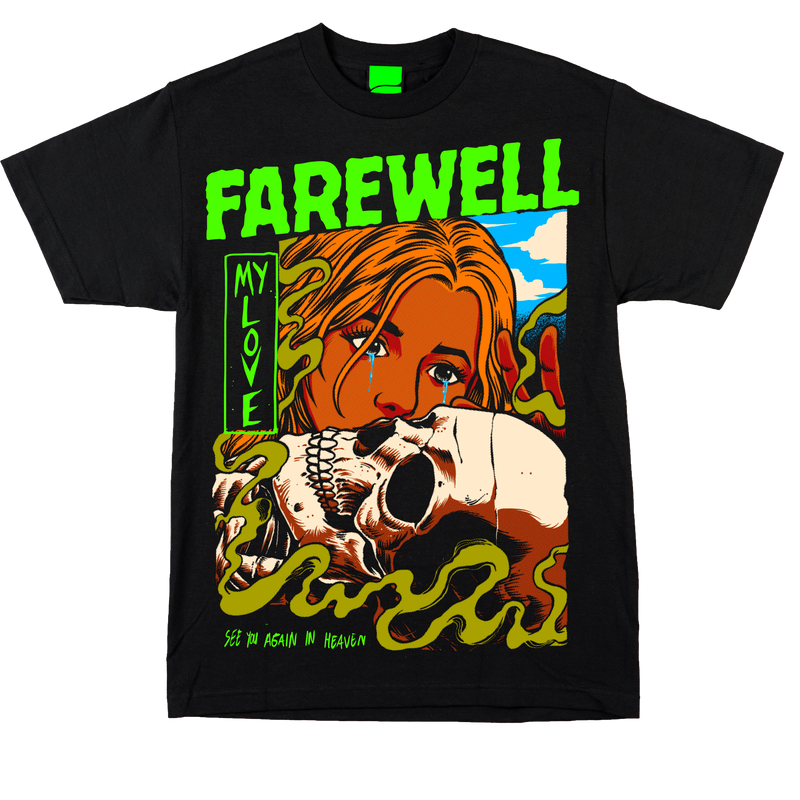 💔💀💋 Product Title:  Farewell My Love – Love Never Dies Tee