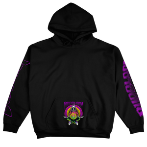Budology Peace Hoodie — Cosmic Monk Edition (Black)