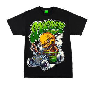 🍋🚗💨 Product Title:  Sour Diesel – Mad Lemon Rat Rod Tee