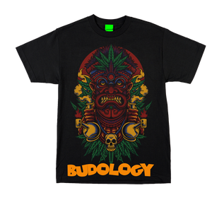 🗿🌋💨 Product Title:  Tiki Bong – Guardian of the Smoke Tee