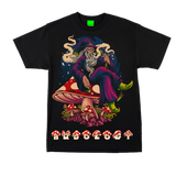 🍄🧙🏾‍♂️💨 Product Title:  Mushroom Wizard – Just Chillin' Tee